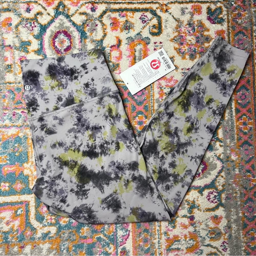 Lululemon Align Legging High Rise 28” Size 14 NWT Radial Tie Dye Mauve Gray - Picture 5 of 13